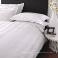 Polyester-Baumwolle 1CM / 2CM / 3CM Satin gestreiftes weißes Bettwäsche-Gewebe-Großverkauf